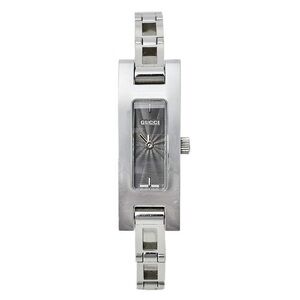 Gucci 3900L Vintage Stainless Steel Watch 34mm Silver Textured Dial Rare